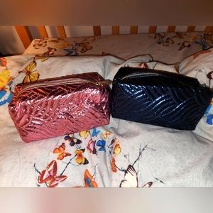 Pink and Blue Makeup Bags